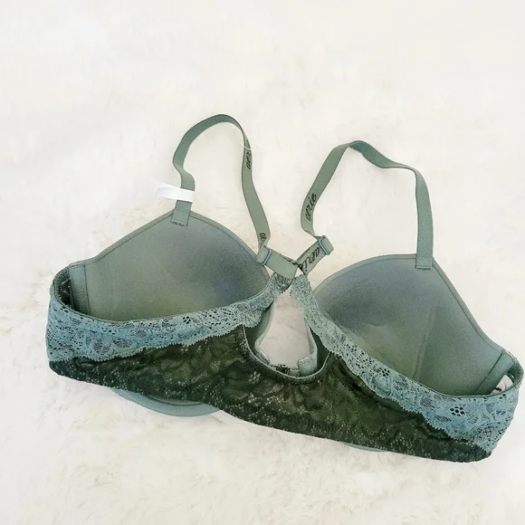🍸AERIE REAL HAPPY DEMI LIGHTLY LINED LACE BRA SIZE 36C - Picture 10 of 10